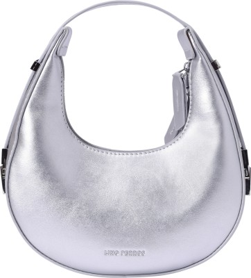 LINO PERROS Silver Shoulder Bag Women Silver Shoulder Bag