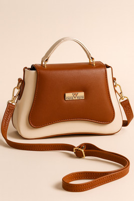 REDIAL Brown, Beige Sling Bag Women's sling Cross body bag