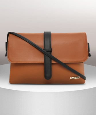 Fastrack Tan Sling Bag Solid
