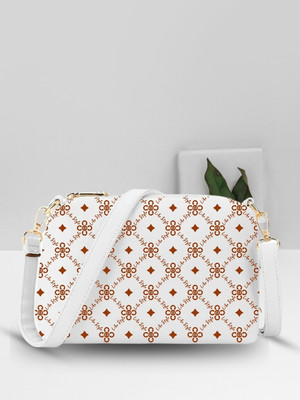 LIKE STYLE White Sling Bag BrandCarry Sling Bag with Strap