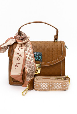 TFF Brown Sling Bag versatile tan brown leather handbag