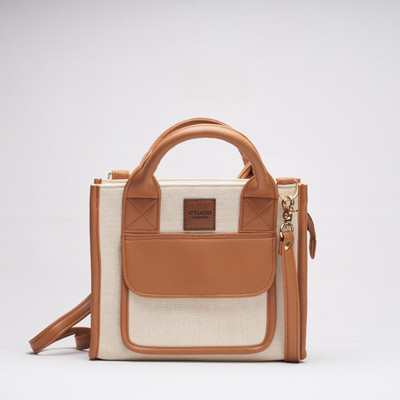Attaache Tan Sling Bag PIC_SLI_CAN_PU_TAN_WHI_SML