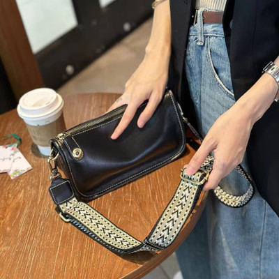 accomade Black Sling Bag Fashionable Small Shoulder Crossbody Bag for Women with Back & Inner Pocket