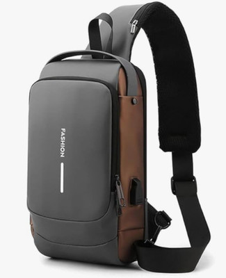 DEVMANN Black Sling Bag Solid PU Leather|Mini Crossbody Bag Adjustable Strap, Metal Lock | Stylish Sling