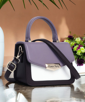 Women Marks Purple Sling Bag Multi Texture Plain