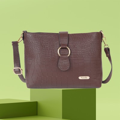 Krozilla Brown Sling Bag Latest Women Brown Sling Bag(Cross Body)