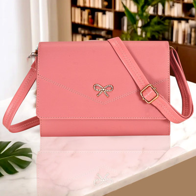 8LOVEES Pink Sling Bag PEACH women sling bag premium crossbody sling bag for women_stylish functional
