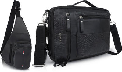 CIMONI Black, Black Shoulder Bag Stylish Fancy Unique Design Trendy Crossbody Shoulder Bag For Unisex(Pack of 2)