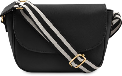 Fastrack Black Sling Bag Textured