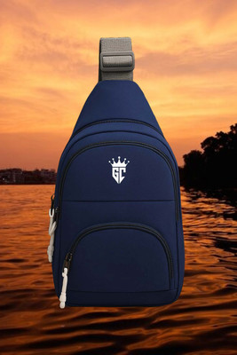 Wogrn Blue Sling Bag Stylish Sling Bag for Men Crossbody Bag Lightweight Travel Office College