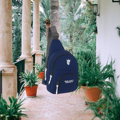 Galaxy Craft Blue Sling Bag Chest Sling Bag Lightweight Crossbody Shoulder Bag for Men