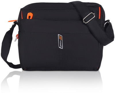 Woons Black Sling Bag Cross body Men’s Sling Messenger Bag for Travel / Office / Business