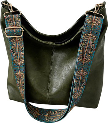 SYGA Green Tote Women's Large capacity - Multi-Purpose Retro Wide-Band Tote Bag