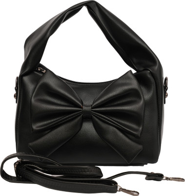 kunnu Black Sling Bag Trendy sling bag Rose design for women