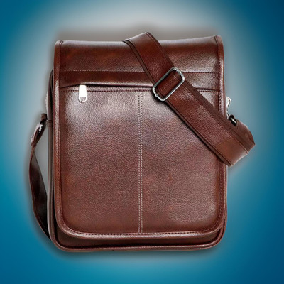 Shivra Brown Sling Bag Men Sling Bag extra large (S-11*8.5*3)