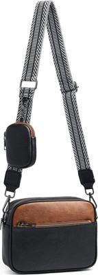 Fadedge Black Sling Bag SLING BAG AND SHOULDER BAG WITH SMALL COIN BAG (CNB-001)