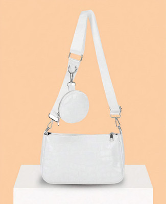 Pride Style White Sling Bag Trendy sling with extra pouch in Unique style