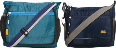 Blowzy Blue, Blue Sling Bag Stylish Sling Cross Body Travel Messenger Bag with MultiPocket Zip Closure(Pack of 2)