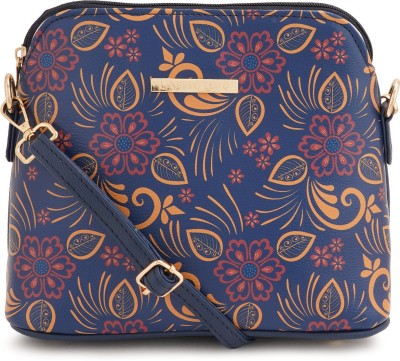 LAPIS O LUPO Blue Sling Bag Women Print Sling Bag (LLSL00105BL12 Blue)