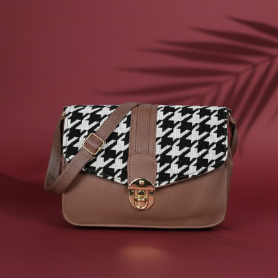 MUSRAT Brown Sling Bag Latest Trend Party Wear Sling Bag with Adjustable Strap for Girls and Women's