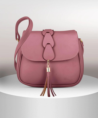 SHAMRIZ Pink Sling Bag Women's & Girls' Sling Bag (Pink)