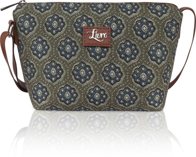 livro Brown Sling Bag Stylish Crossbody Vegan Leather Jute Purse for Ladies & Girls