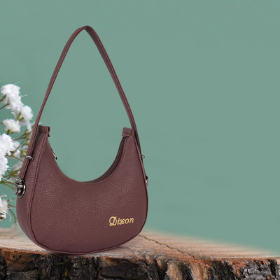 DIXON Brown Sling Bag Casual Half Moon Unique Design Shoulder Side Sling Bag For Women