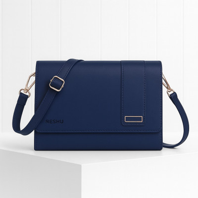 Reshu Blue Sling Bag Stylish PREMIUM leather sling bag for women