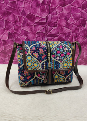 MAYLISS Blue Sling Bag New stylish/Cotton Fabric sling bag for women