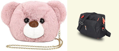 Nappmall Black, Multicolor Sling Bag Nylon Sling bag for Men Cross Body Business Messenger one Side Bag(Pack of 2)