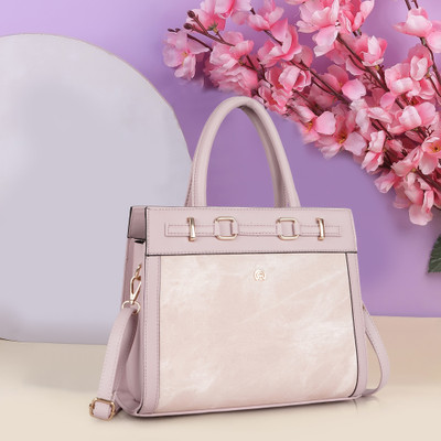 Martucci Pink Sling Bag Structured Handbag with Adjustable and Detachable Strap for Women