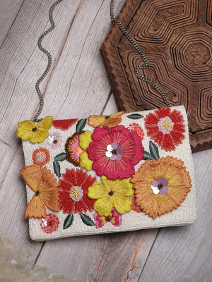 Anekaant White, Multicolor Sling Bag Lush