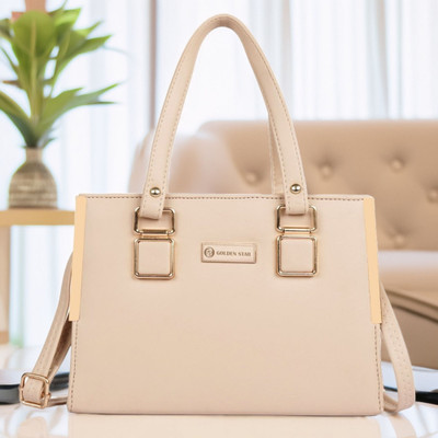 Golden Star Beige Hand-held Bag New Trendy & Fancy Bags Shoulder Bags Use College Office Travel & Party etc