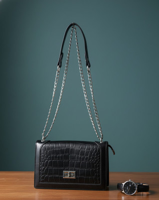 DONICY Black Sling Bag Luxury sling bag