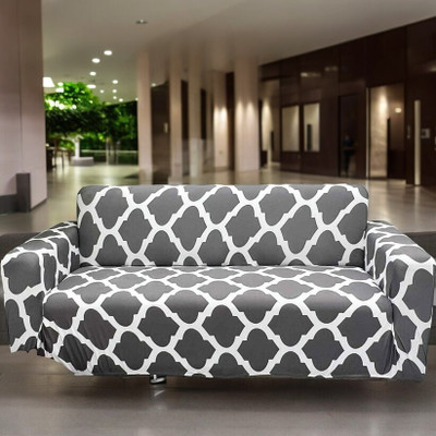 NAYISHI Polyester Geometric 3 Seater Sofa Cover(Multicolor Pack of 1)
