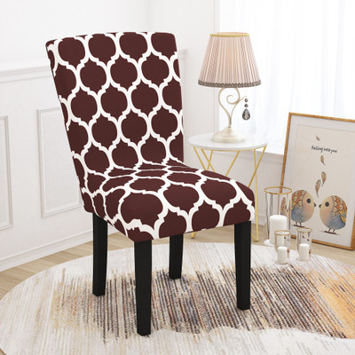 Story@home Polyester Damask 1 Seater Chair Cover(Maroon Pack of 1)