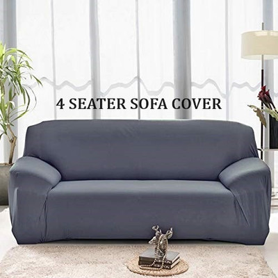 TONY STARK Polycotton Plain 3 Seater Sofa Cover(Grey Pack of 1)