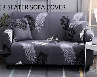 Laying Style Polyester 3 Seater Sofa Floral Cover(Pack of 1 Grey)