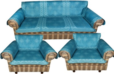 TANLOOMS Velvet Abstract Sofa Cover(Blue Pack of 12)