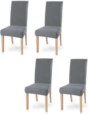 Garg Trading Comp Polycotton Abstract 4 Seater Chair Cover(Grey Pack of 4)