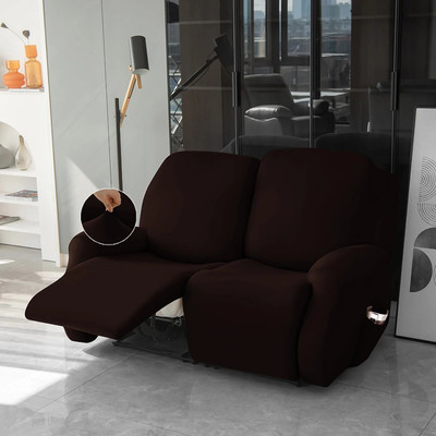 HOKiPO Polyester 2 Seater Sofa Plain Cover(Pack of 1 Coffee)