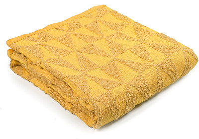 Saral Home Polyester Geometric 2 Seater Sofa Cover(YELLOW Pack of 1)