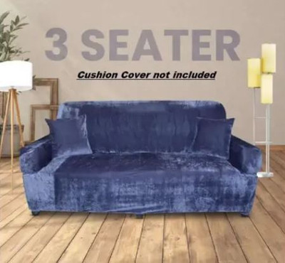 GSN Velvet 3 Seater Sofa Geometric Cover(Pack of 1 SINGLE)