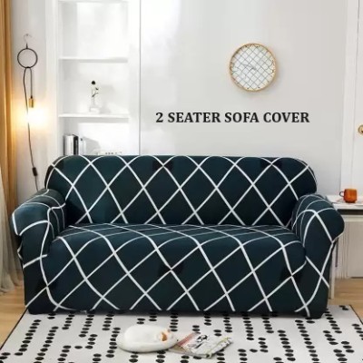 Flipkart SmartBuy Polycotton Striped Sofa Cover(Blue Pack of 1)