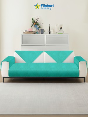 Flipkart SmartBuy Microsuede Abstract Sofa Cover(Green Pack of 1)