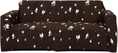 VARIKSH HOMES Polyester 3 Seater Sofa Floral Cover(Pack of 1 Brown)