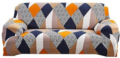 shri radhe Polyester Abstract 3 Seater Sofa Cover(Multicolor Pack of 1)