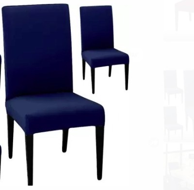 Gonsgadapp Polyester Plain Chair Cover(Blue Pack of 1)