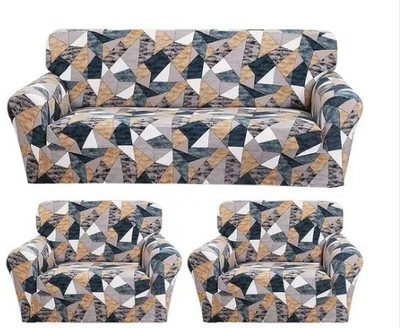 SIYA TEXTILES Polyester 3+1+1 Seater Sofa Floral Cover(Pack of 3 Multicolor)