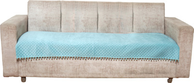 Fashion Throw Velvet 3 Seater Sofa Geometric Cover(Pack of 1 Turquoise)